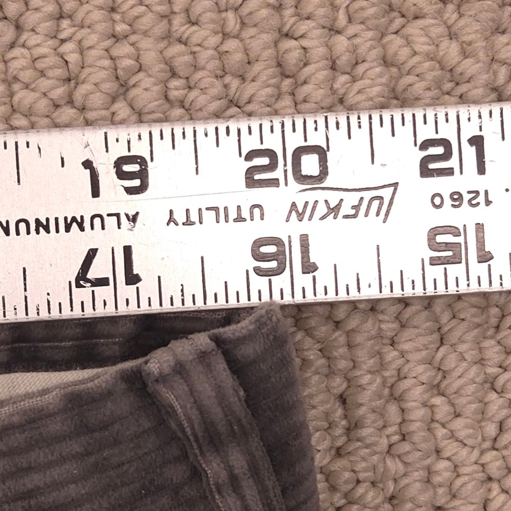 VTG 90s LL Bean Corduroy Pants Pleated Front Gray‎ Mens 40x32 - Picture 5 of 8